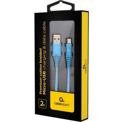 Дата кабель USB 2.0 Micro 5P to AM Cablexpert (CC-USB2B-AMmBM-2M-VW) | Зображення 1