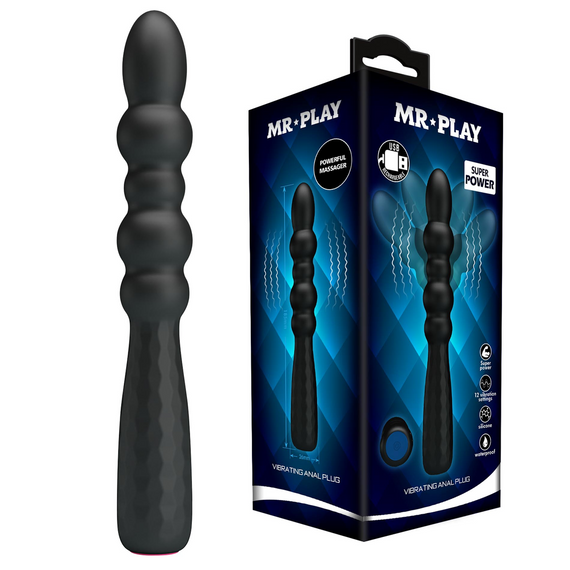 Гнучкий вібростимулятор MR PLAY - Bendable Vibrating Anal Plug, BI-014758-1-MR Sex Aura