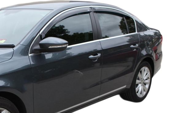 Вітровики з хром молдингом SD (4 шт, HIC) для Volkswagen Passat B6 2006-2012рр | Зображення 1