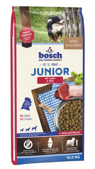 Bosch HPC Junior with Lamb & Rice Сухой корм корм для щенков с чувствительным пищеварением 15 кг