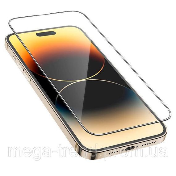 Захисне скло HOCO для iphone 14 Pro Nano 3D full screen edges protection tempered glass (A12 Plus) | Зображення 2
