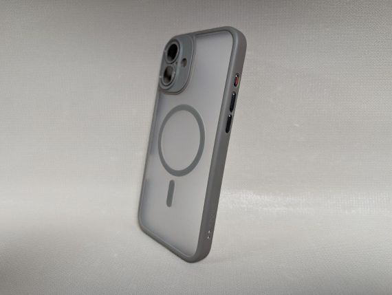 Чехол для iPhone 16 Plus / Айфон 16 Плюс, Rock Guard, гибридный, прочный, с MagSafe, серый | Зображення 2