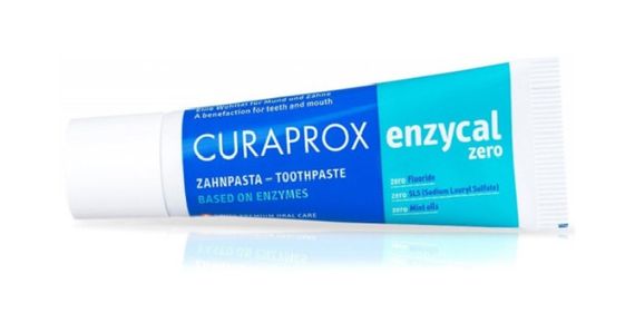 Зубна паста ферментна Curaprox Enzycal Zero mini без фтору, 10 мл., RDA - 60 | Зображення 1