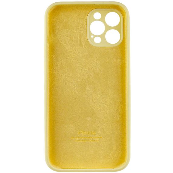 Чехол Silicone Case Full Camera Protective (AA) для Apple iPhone 12 Pro Max (6.7") Желтый / Mellow Yellow | Зображення 3