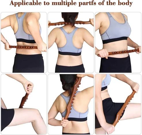 Дерев’яний масажер Gua Sha з голками Spine Relax Wood — ручний антистрес для спини та тіла | Зображення 3