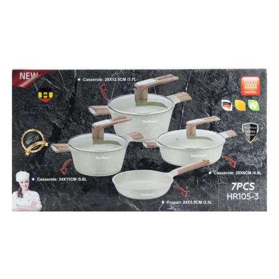 Набір для приготування з антипригарним покриттям 4 предмети, чорний HP33531B | Зображення 5