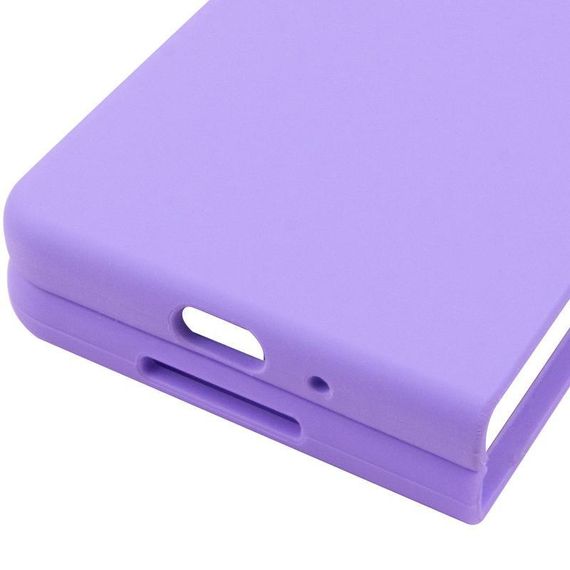 Чохол Foldables Silicone Cover Lakshmi (AAA) для Samsung Galaxy Z Fold4 Білий / White Бузковий / Dasheen | Зображення 5