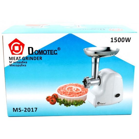 Електрична м'ясорубка для м'яса з насадками Domotec 2017 побутова електром'ясорубка для дому | Зображення 2