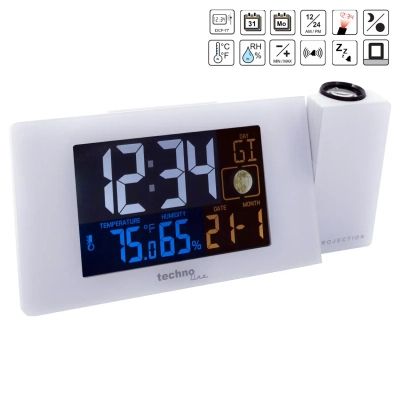 Часы настольные Technoline WT537 проекційний White (DAS301197) | Зображення 4