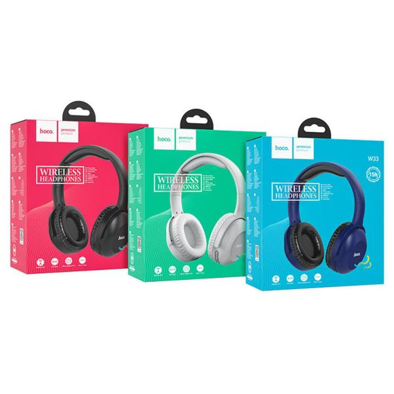 Беспроводные наушники HOCO W33 Art sount BT headset Grey | Зображення 4