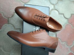 Стильні та зручні туфлі броги рудого кольору Ikos 41 розмір