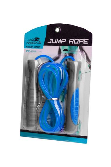 Скакалка PowerPlay 4204 Classic Jump Rope Блакитна (2,7m.) | Зображення 9