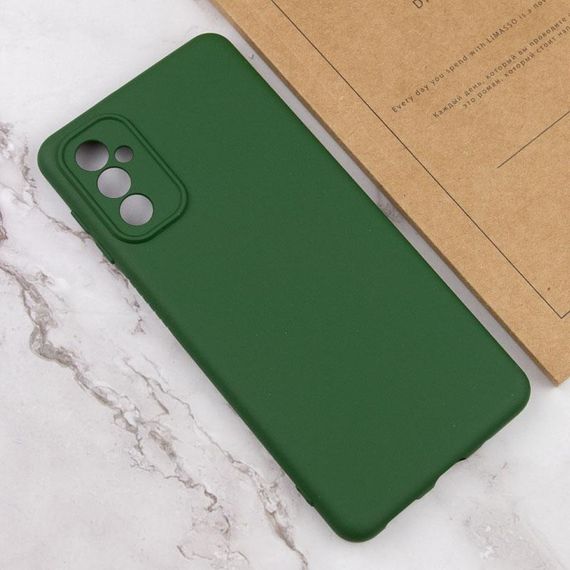 Чехол TPU GETMAN Liquid Silk Full Camera для Samsung Galaxy A35 Зеленый / Dark green | Зображення 3