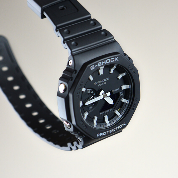 Полімерний чоловічий годинники Casio G-Shock GA-2100-1AER з полімерним ремінцем | Зображення 4