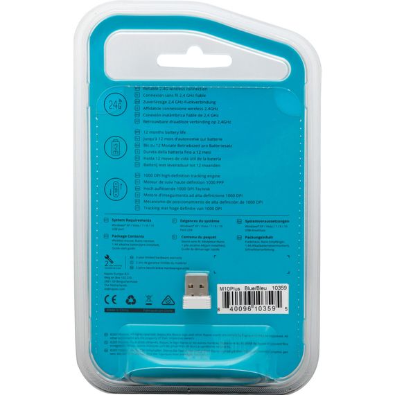 Мишка Rapoo M10 Plus Blue | Зображення 5