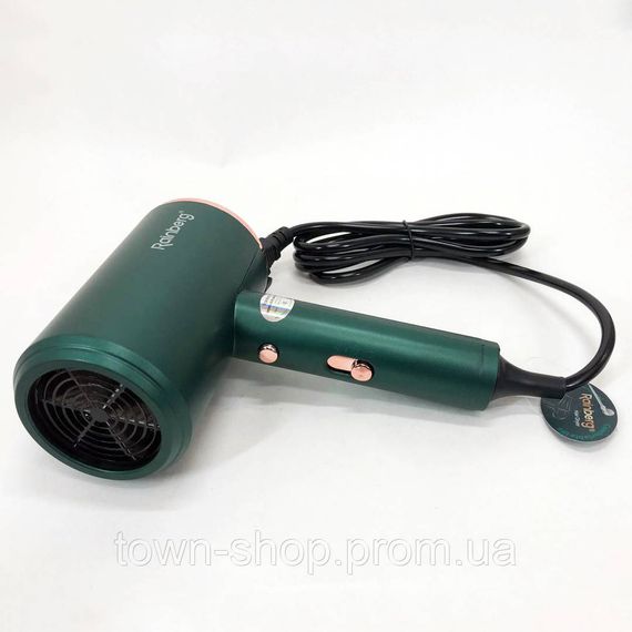 Фен Rainberg RB-2212 8800 W с регуляцией температуры и скорости для сушки и укладки волос. Цвет: зеленый | Зображення 7