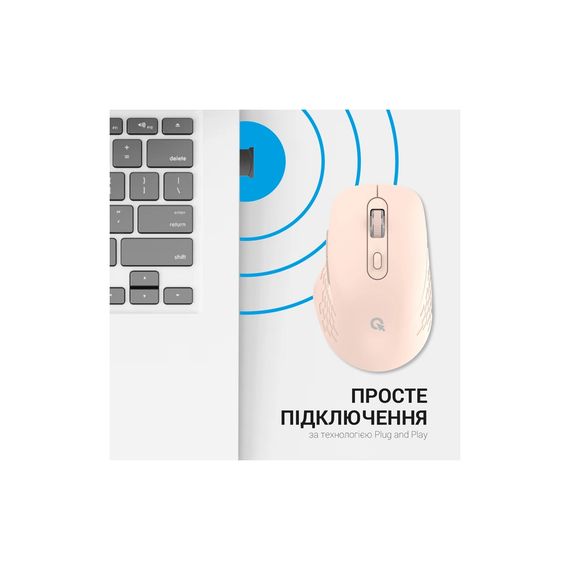 Мишка OfficePro M230P Silent Click Wireless/Bluetooth Pink (M230P) | Зображення 7
