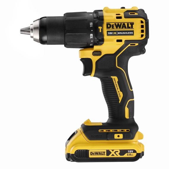Дрель-шуруповерт аккумуляторная бесщёточная ударная 65 Нм DeWALT DCD709D2T | Зображення 2