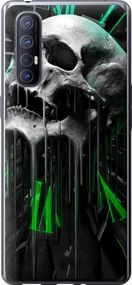 Чехол на Oppo Reno 3 Pro Череп-часы "4100u-1878-17620"