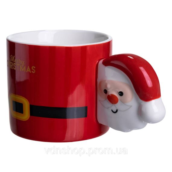 Чашка порцелянова новорічна Merry Christmas 350 (мл) Червона Yiwu FM-CS-51R | Зображення 2