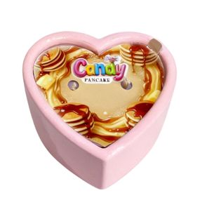 Масажна свічка з ароматом панкейка Candy Pancake у формі серця, 70 мл Sex Aura