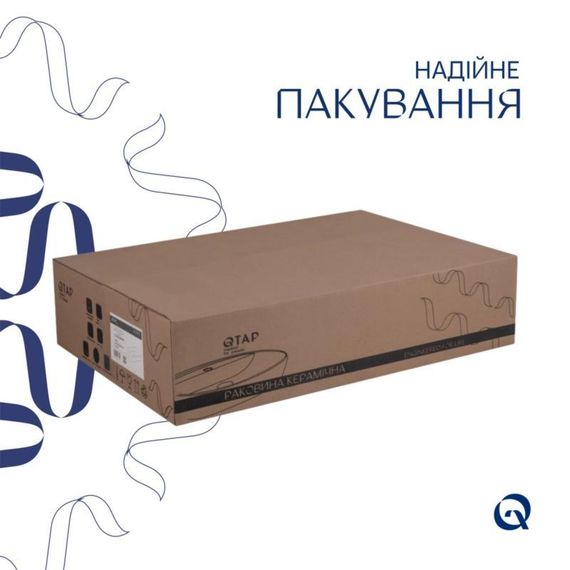 Комплект Qtap Scorpio: Раковина накладна 550x390x120 мм, White, прямокутна + Донний клапан Pop-up PU02 | Зображення 4