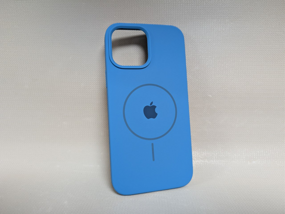 Чохол для iPhone 13 Pro Max / Айфон 13 Про Макс, Soft Touch, протиударний, MagSafe, синій