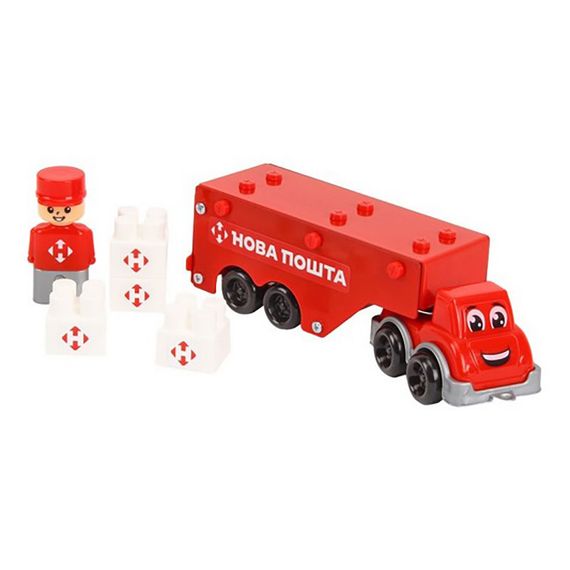 Дитячий металевий конструктор "Нова Пошта" 1416TXK, 135 деталей | Зображення 1
