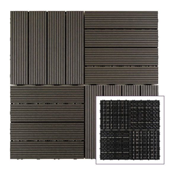 Композитна плитка WPC вугілля 30*30CM*2СM (D) SW-00001713 | Зображення 5