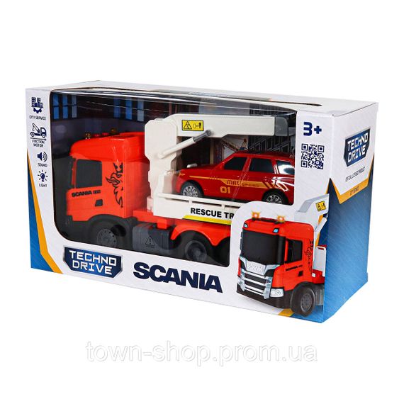 Игровой набор серии Big Truck – Эвакуатор Scania с машиной (свет, звук) | Зображення 2
