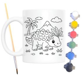 Набор для творчества кружка раскраска Динозавр 330 мл белая (КР0158)