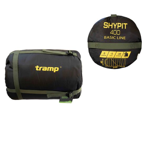 Спальний мішок Tramp Shypit 400 ковдра з капюш правий olive 220/80, спальник туристичний для походу і риболовлі | Зображення 4