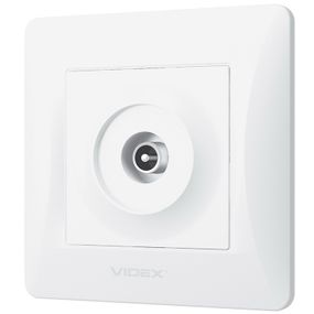 Телевізійна розетка TV VIDEX BINERA VF-BNSK1TVME-W біла