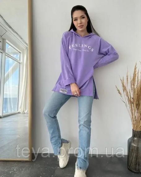 Толстовка цвет сиреневый размеры L, XXL, M, 3XL, S, XL FI_006998 | Зображення 3