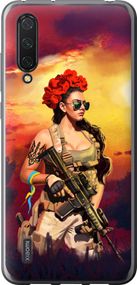 Чехол на Xiaomi Mi 9 Lite Украинка с оружием "5316u-1834-17620"