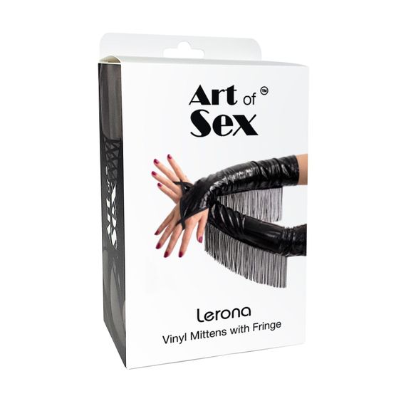 Вінілові мітенки Art of Sex - Lerona, розмір M, колір червоний | Зображення 2