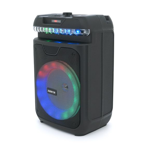 Акустична система з підсвічуванням ZQS8139, 15W, вбудований акум 3600mAh, живлення від USB кабелю, Black, Box | Зображення 2
