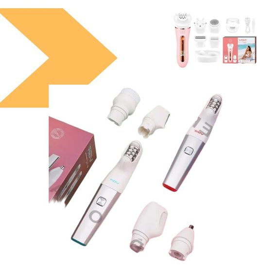 Епілятор VGR 5 в 1 V-751 PINK, 5 насадок, IPX6 (45698-V-751 PINK_642) | Зображення 1