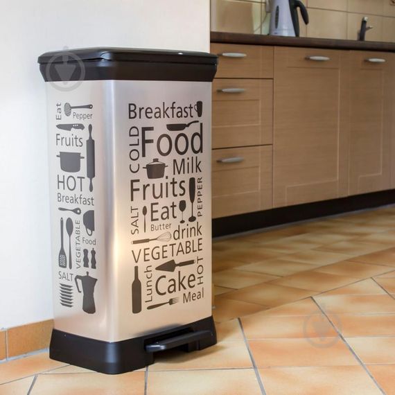 Контейнер для сміття з педаллю Curver (Курвер) Deco bin 50 л (02162-01) Кухня | Зображення 5