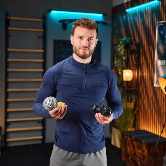 Набір масажних м'ячів Trex Sport TX-003MSB 3в1 для йоги та фітнесу PVC | Зображення 9