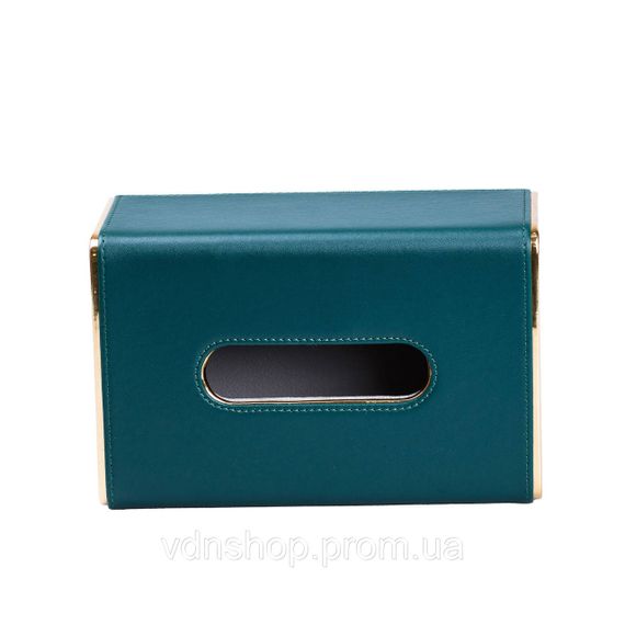 Салфетница на стол из эко-кожи 21 х 13.5 х 9.5 см зеленый HP9801GR | Зображення 5