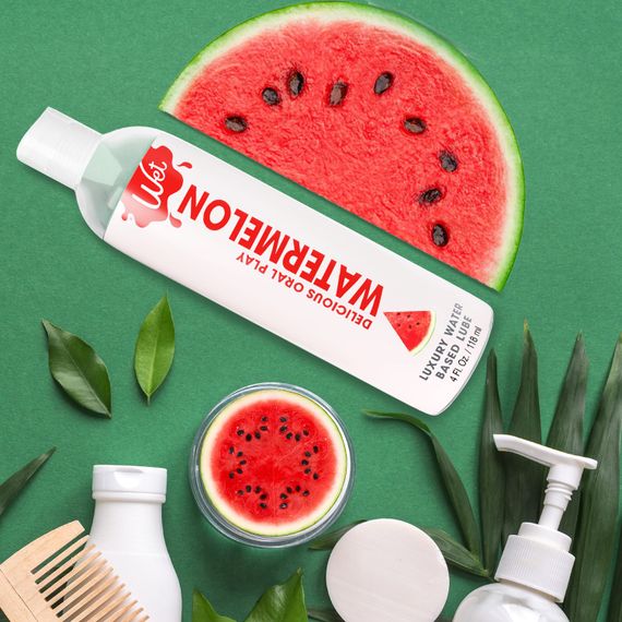 Лубрикант зі смаком кавуна Wet Watermelon зі зігріваючим ефектом, 118 мл | Зображення 1