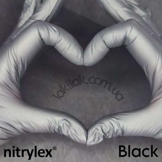 Перчатки нитриловые Nitrylex размер S Black   4.1гр (черные) 1 пара