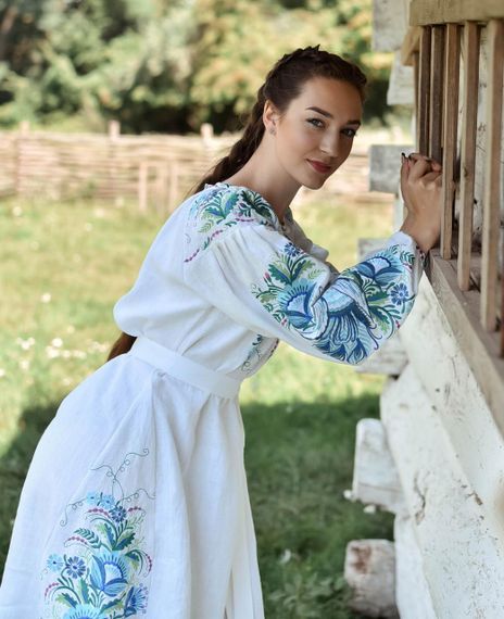Платье  вышиванка взрослое лен | Зображення 4