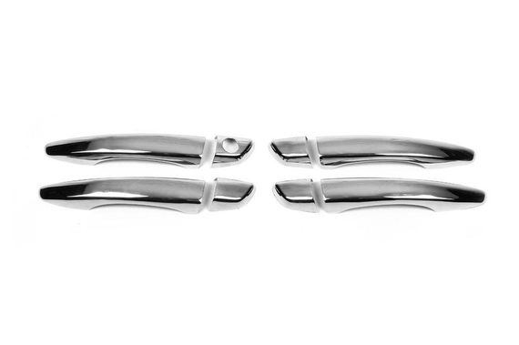 Накладки на ручки Carmos (4 шт, нерж) для Peugeot Partner/Rifter 2019↗ гг.