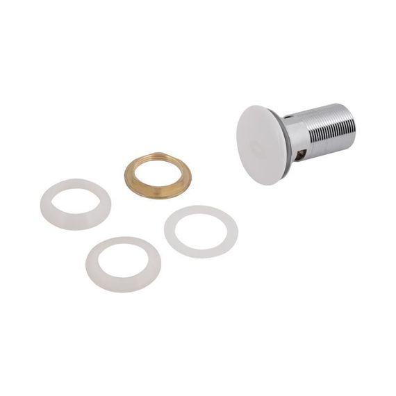 Донний клапан Pop-up для біде з переливом 70х70х110 mm White Qtap | Зображення 3