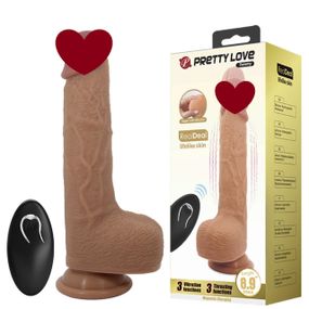 Вибратор на присоске PRETTY LOVE - Tommy 8,9'' Light Brown, 3 vibration functions 3 Sex Aura