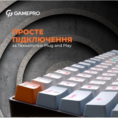 Клавиатура GamePro MK130R Hot-Swap Red Swich RGB USB UA Black (MK130R) | Зображення 9