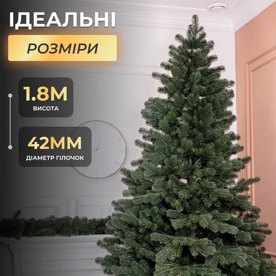Ялинка штучна 1.8 м Говерла зелена | Зображення 6