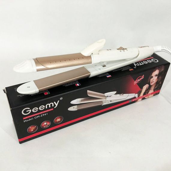 Щітка-випрямляч для укладання волосся GEMEI GM-2961, Електричний випрямляч для гладкого волосся OB-21 | Зображення 2